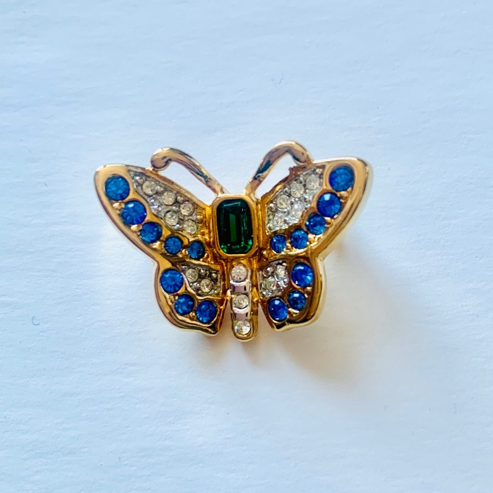 Vintage Swarovski Crystal Butterfly Brooch